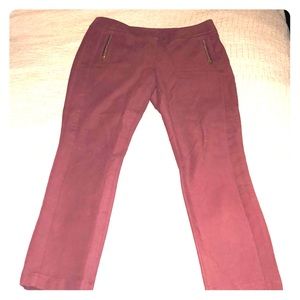 NWOT Loft Maroon Skinny Ankle Pants